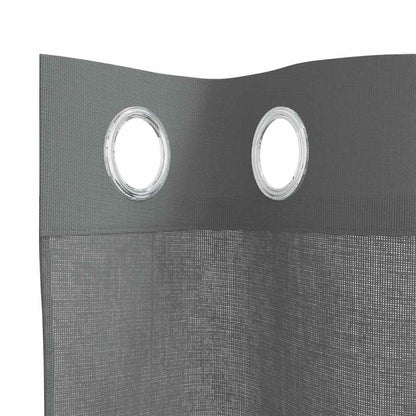 Voile Curtains with Grommets 2 pcs Dark Grey 140x225 cm