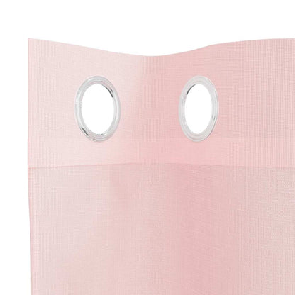Voile Curtains with Grommets 2 pcs Light Pink 140x175 cm