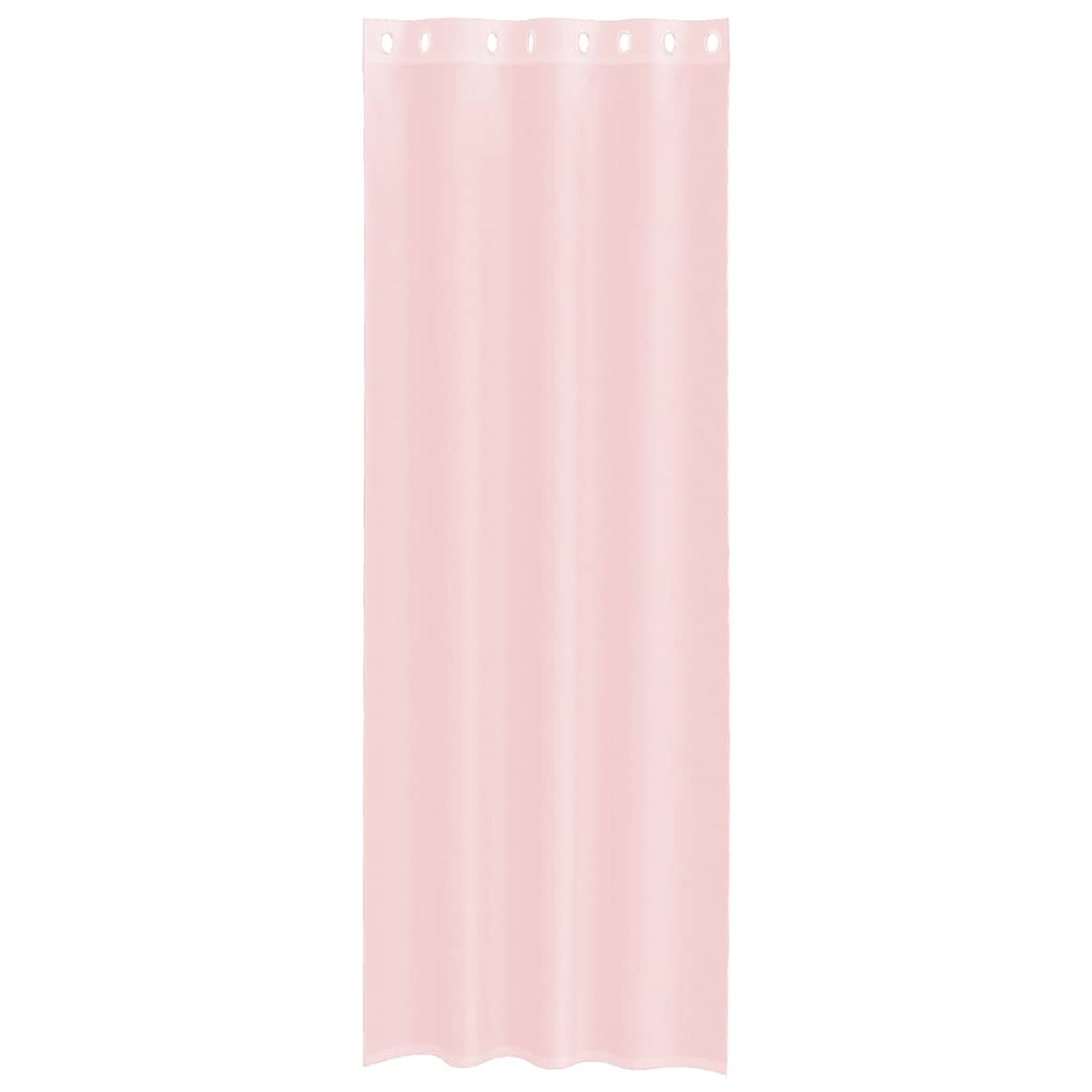 Voile Curtains with Grommets 2 pcs Light Pink 140x300 cm