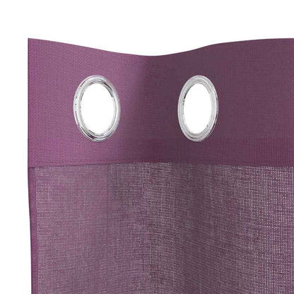 Voile Curtains with Grommets 2 pcs Purple 140x140 cm