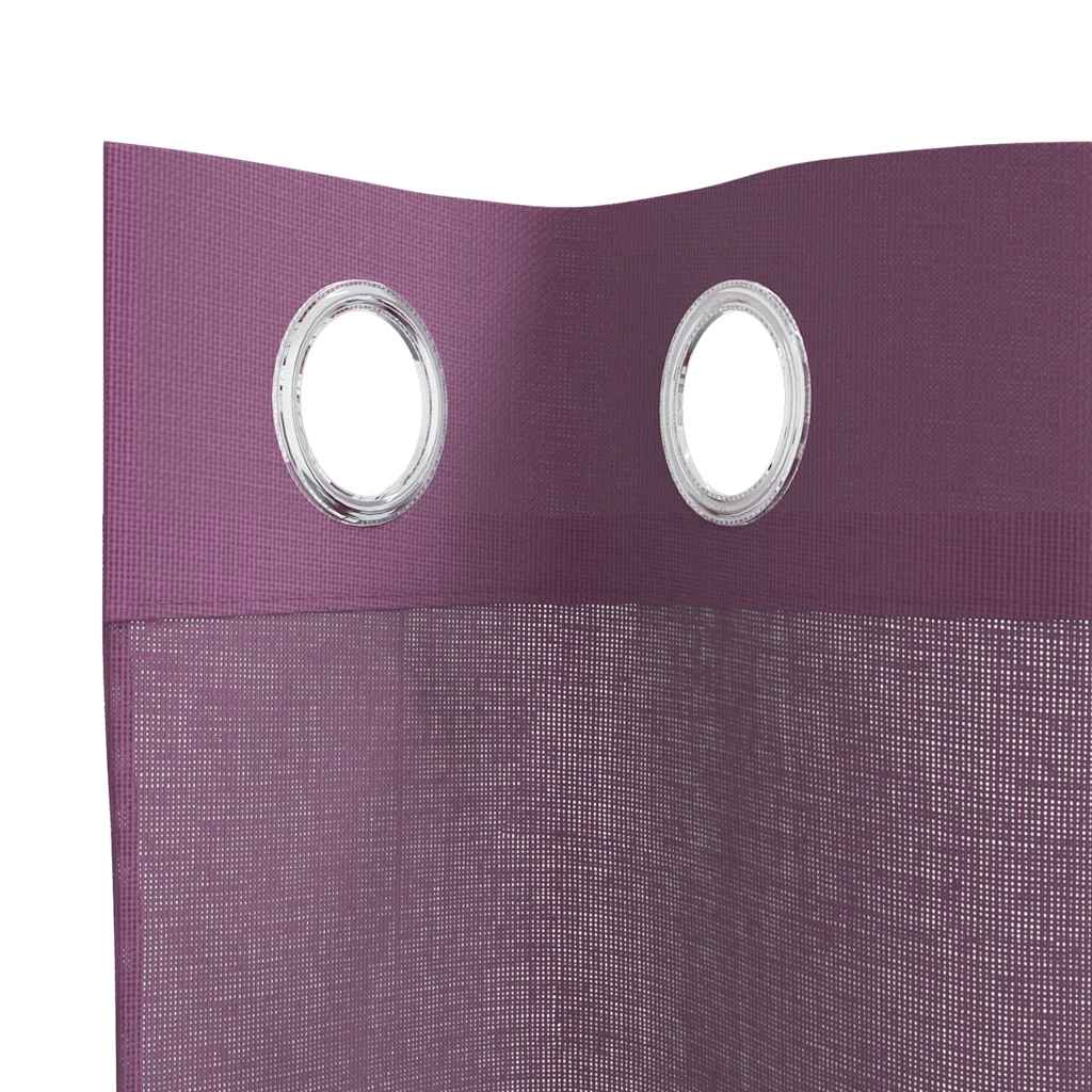 Voile Curtains with Grommets 2 pcs Purple 140x225 cm
