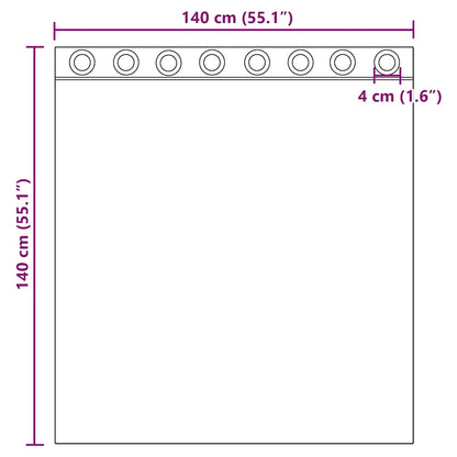 Voile Curtains with Grommets 2 pcs Light Grey 140x140 cm
