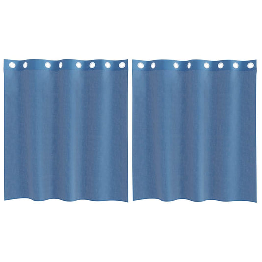 Voile Curtains with Grommets 2 pcs Royal Blue