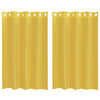 Voile Curtains with Grommets 2 pcs Yellow