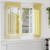 Voile Curtains with Grommets 2 pcs Yellow