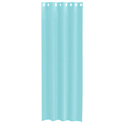 Voile Curtains with Grommets 2 pcs Turquoise