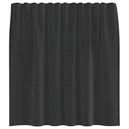 Voile Curtains with Rod Pockets 2 pcs Black