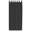 Voile Curtains with Rod Pockets 2 pcs Black