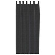 Voile Curtains with Rod Pockets 2 pcs Black