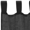 Voile Curtains with Rod Pockets 2 pcs Black