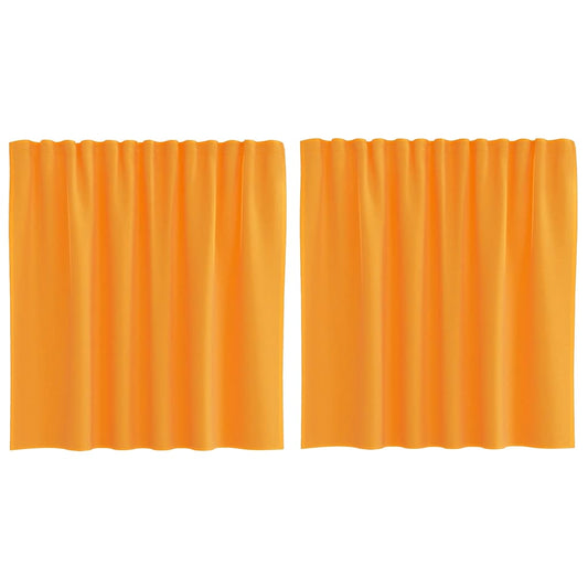 Voile Curtains with Rod Pockets 2 pcs Orange