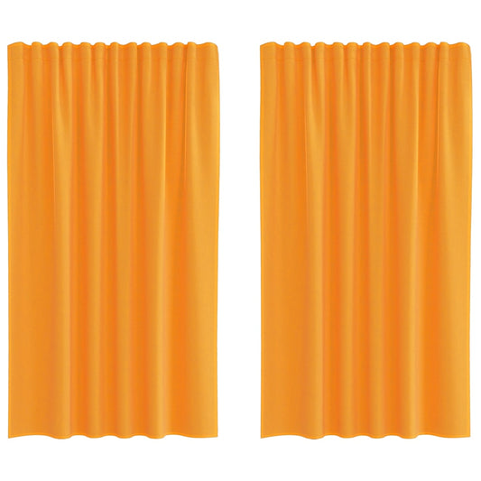 Voile Curtains with Rod Pockets 2 pcs Orange