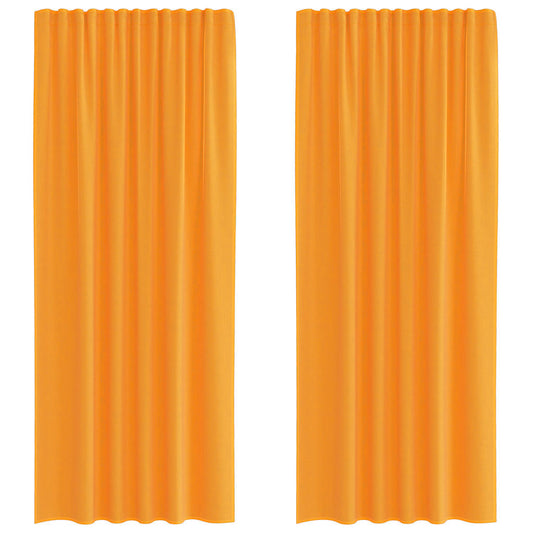 Voile Curtains with Rod Pockets 2 pcs Orange