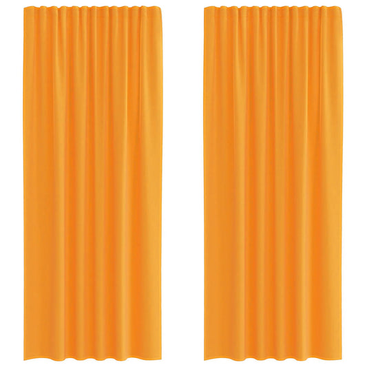 Voile Curtains with Rod Pockets 2 pcs Orange