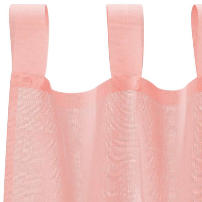 Voile Curtains with Rod Pockets 2 pcs Pink