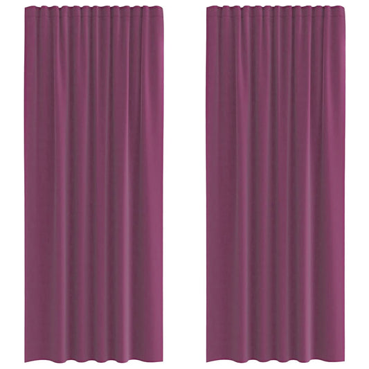 Voile Curtains with Rod Pockets 2 pcs Purple