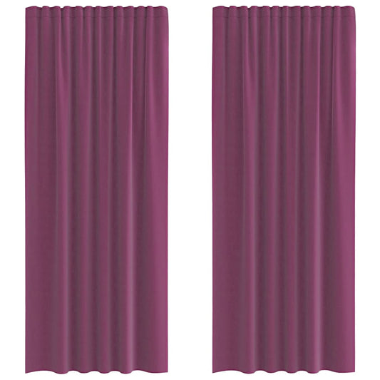 Voile Curtains with Rod Pockets 2 pcs Purple