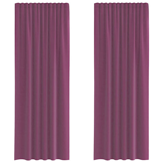 Voile Curtains with Rod Pockets 2 pcs Purple