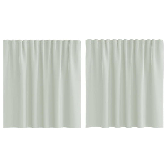 Voile Curtains with Rod Pockets 2 pcs Light Grey