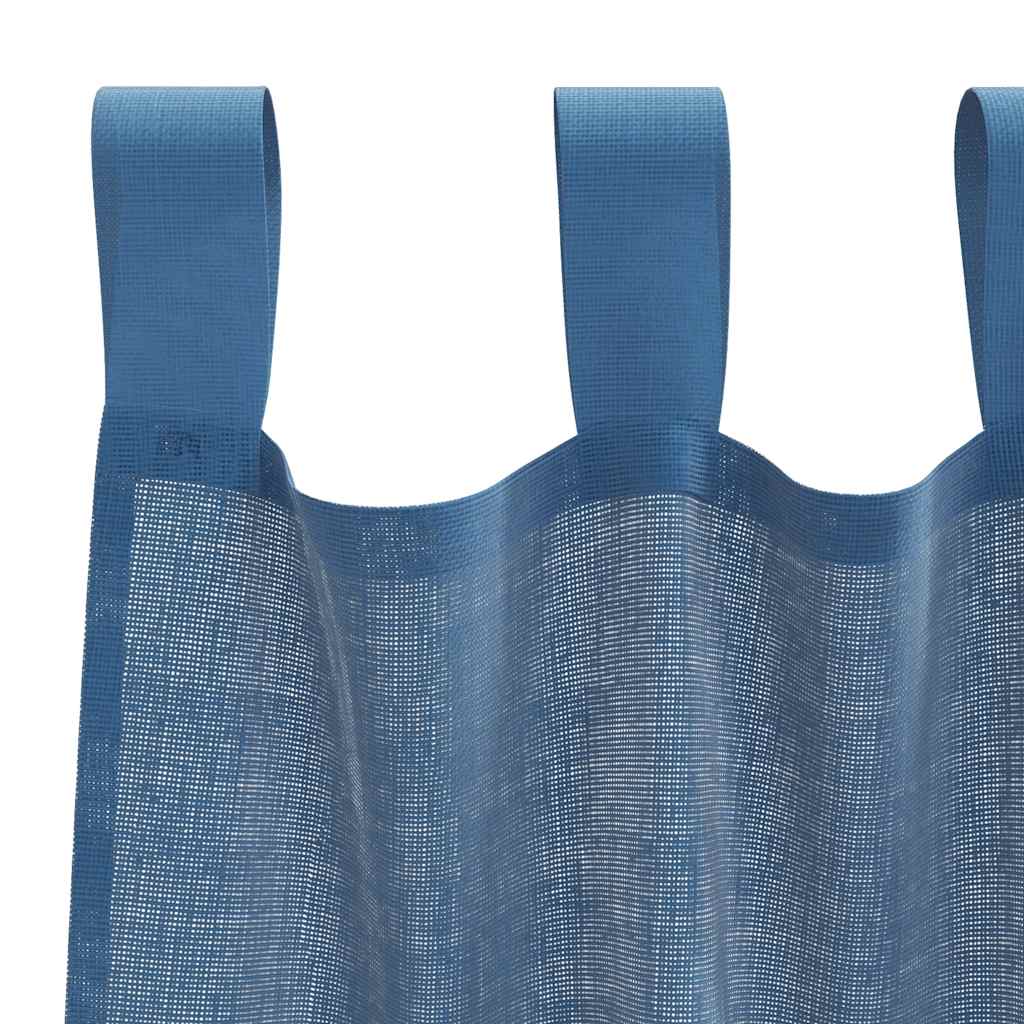 Voile Curtains with Rod Pockets 2 pcs Royal Blue