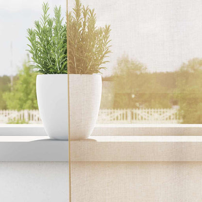 Voile Curtains with Rod Pockets 2 pcs Sand