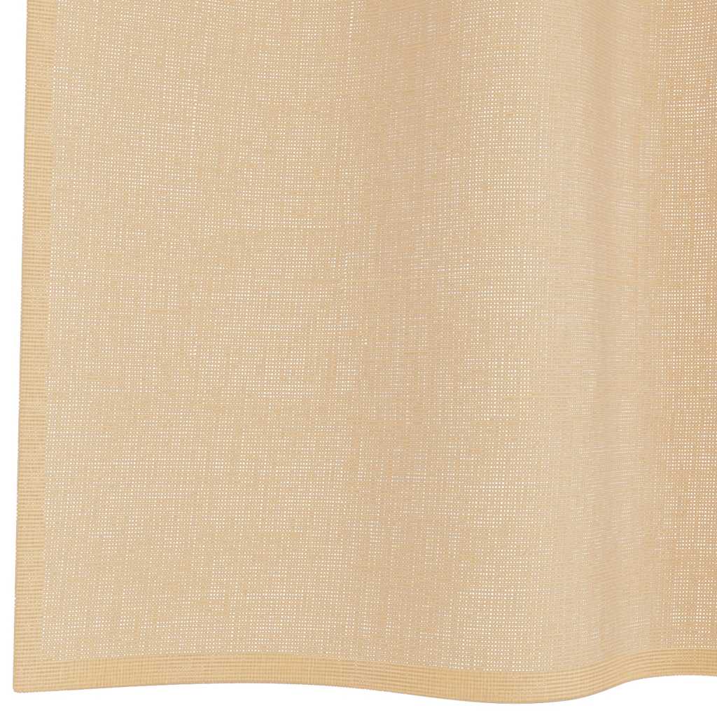 Voile Curtains with Rod Pockets 2 pcs Sand