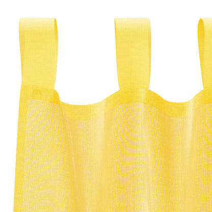 Voile Curtains with Rod Pockets 2 pcs Yellow