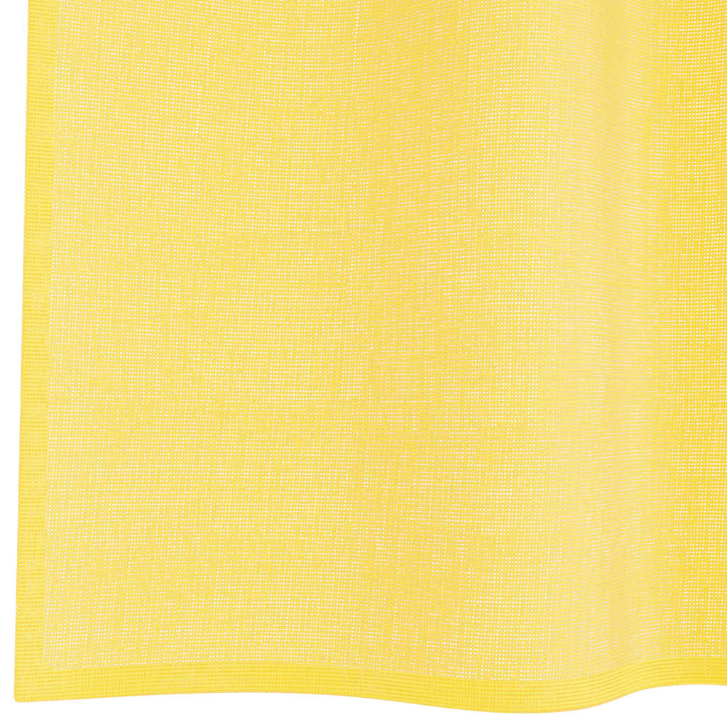 Voile Curtains with Rod Pockets 2 pcs Yellow