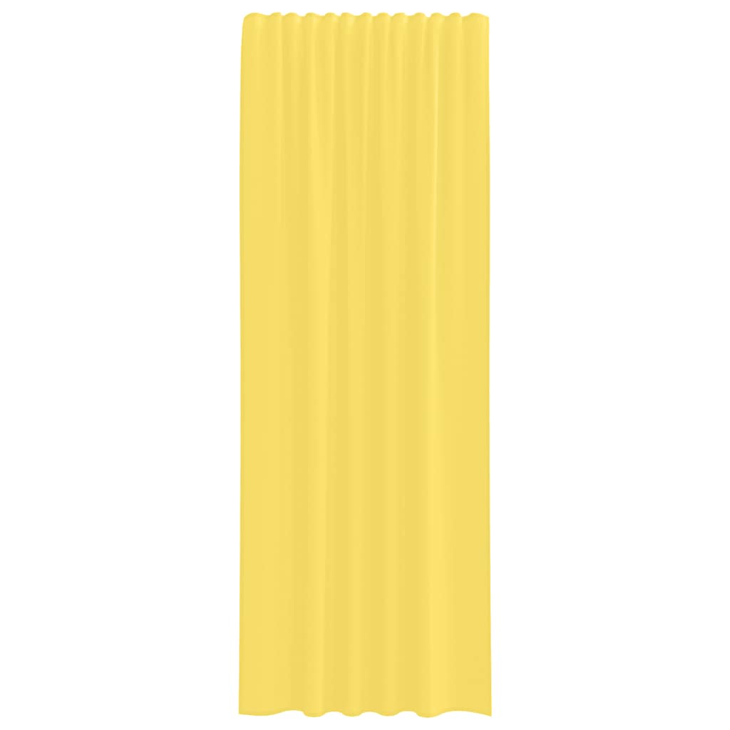 Voile Curtains with Rod Pockets 2 pcs Yellow
