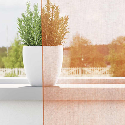 Voile Curtains with Rod Pockets 2 pcs Terracotta