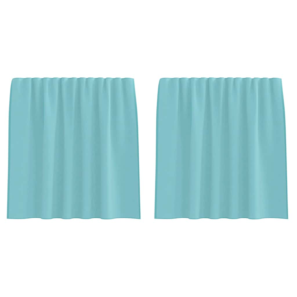 Voile Curtains with Rod Pockets 2 pcs Turquoise