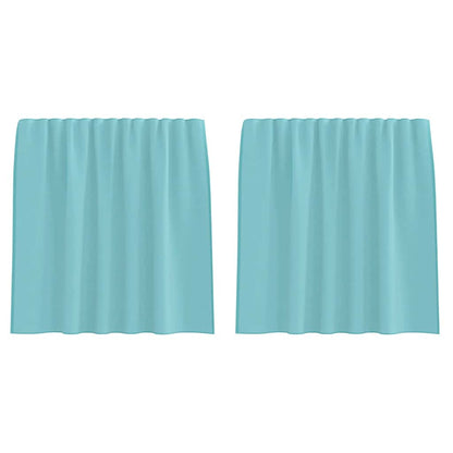Voile Curtains with Rod Pockets 2 pcs Turquoise