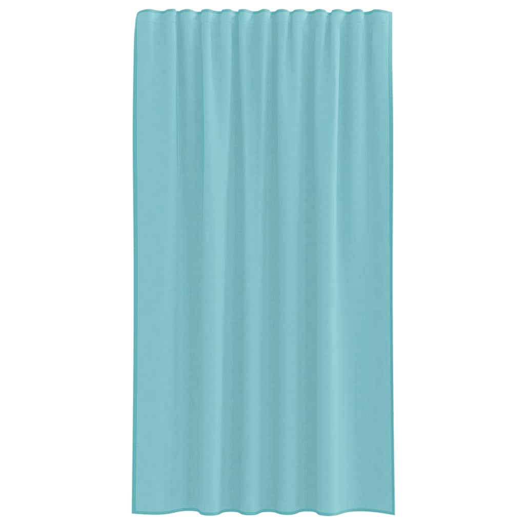 Voile Curtains with Rod Pockets 2 pcs Turquoise