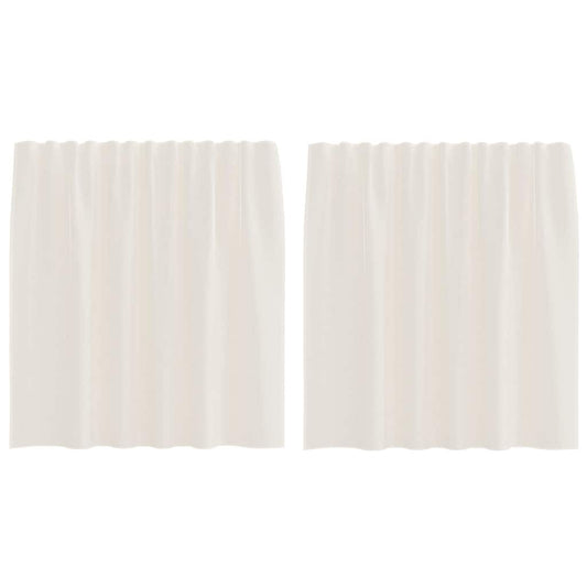 Voile Curtains with Tab Top 2 pcs Cream