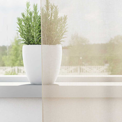 Voile Curtains with Tab Top 2 pcs Cream