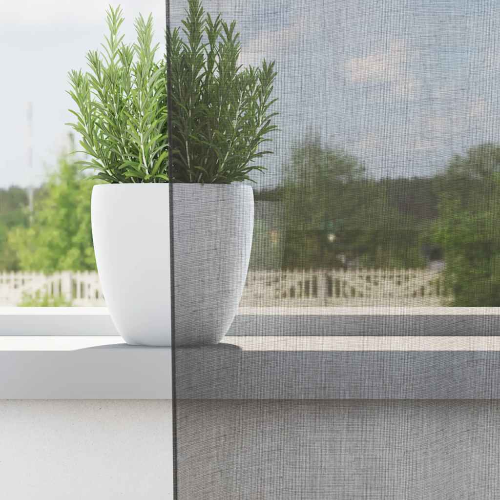 Voile Curtains with Loops 2 pcs Dark Grey 140x225 cm