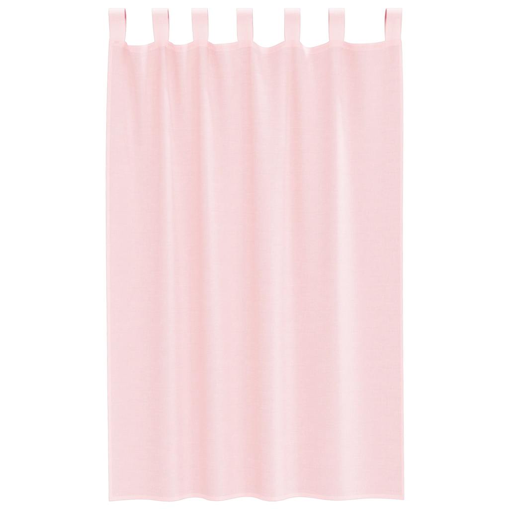 Voile Curtains with Loops 2 pcs Light Pink 140x175 cm