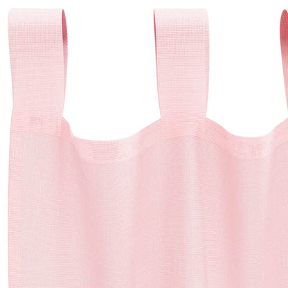 Voile Curtains with Loops 2 pcs Light Pink 140x175 cm