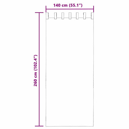 Voile Curtains with Loops 2 pcs Light Pink 140x260 cm