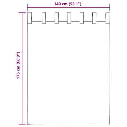 Voile Curtains with Loops 2 pcs Pink 140x175 cm