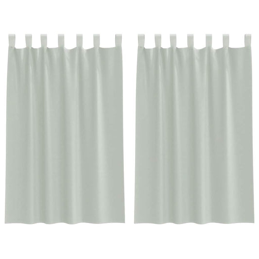 Voile Curtains with Loops 2 pcs Light Grey 140x175 cm