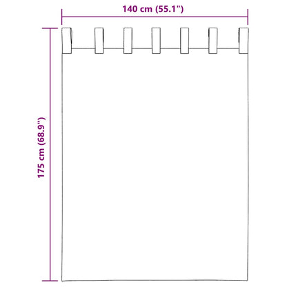 Voile Curtains with Loops 2 pcs Light Grey 140x175 cm