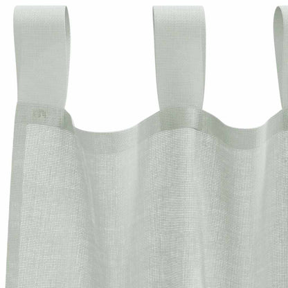 Voile Curtains with Loops 2 pcs Light Grey 140x225 cm