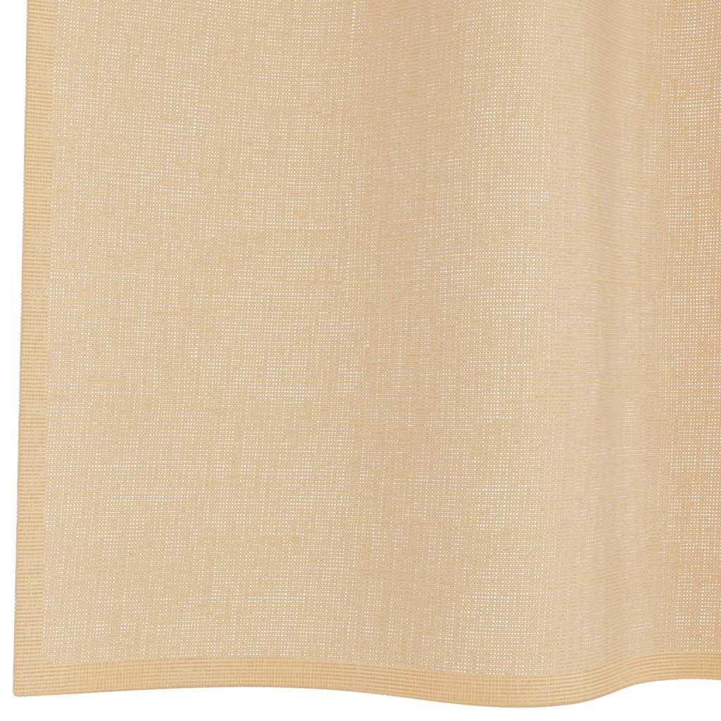 Voile Curtains with Loops 2 pcs Sand 140x175 cm