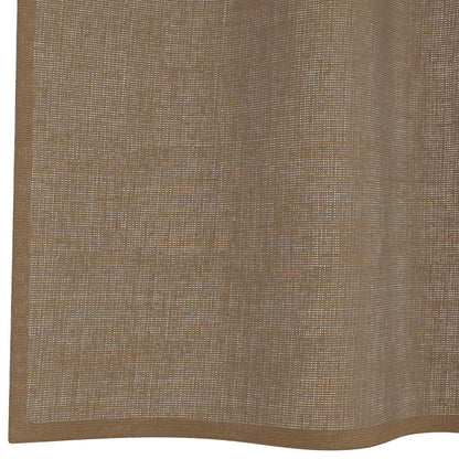 Voile Curtains with Loops 2 pcs Light Brown 140x225 cm