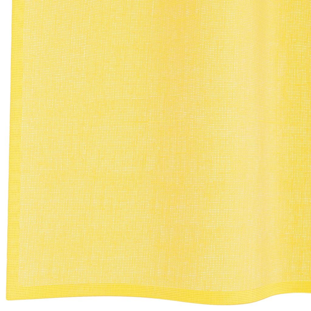 Voile Curtains with Loops 2 pcs Yellow 140x175 cm