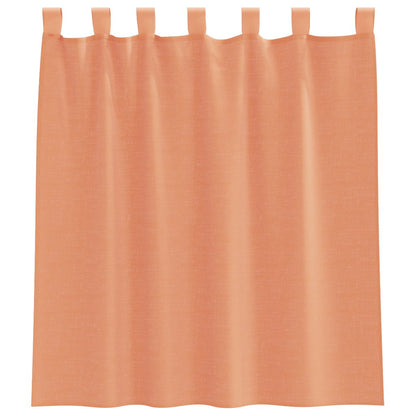 Voile Curtains with Loops 2 pcs Terracotta 140x140 cm