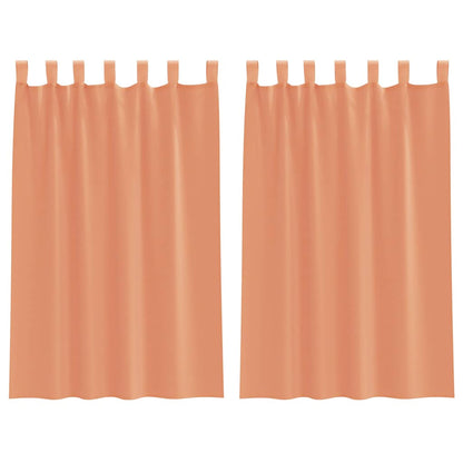 Voile Curtains with Loops 2 pcs Terracotta 140x175 cm