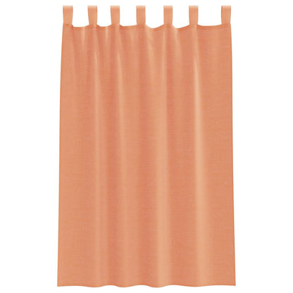 Voile Curtains with Loops 2 pcs Terracotta 140x175 cm