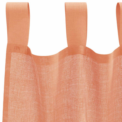 Voile Curtains with Loops 2 pcs Terracotta 140x225 cm